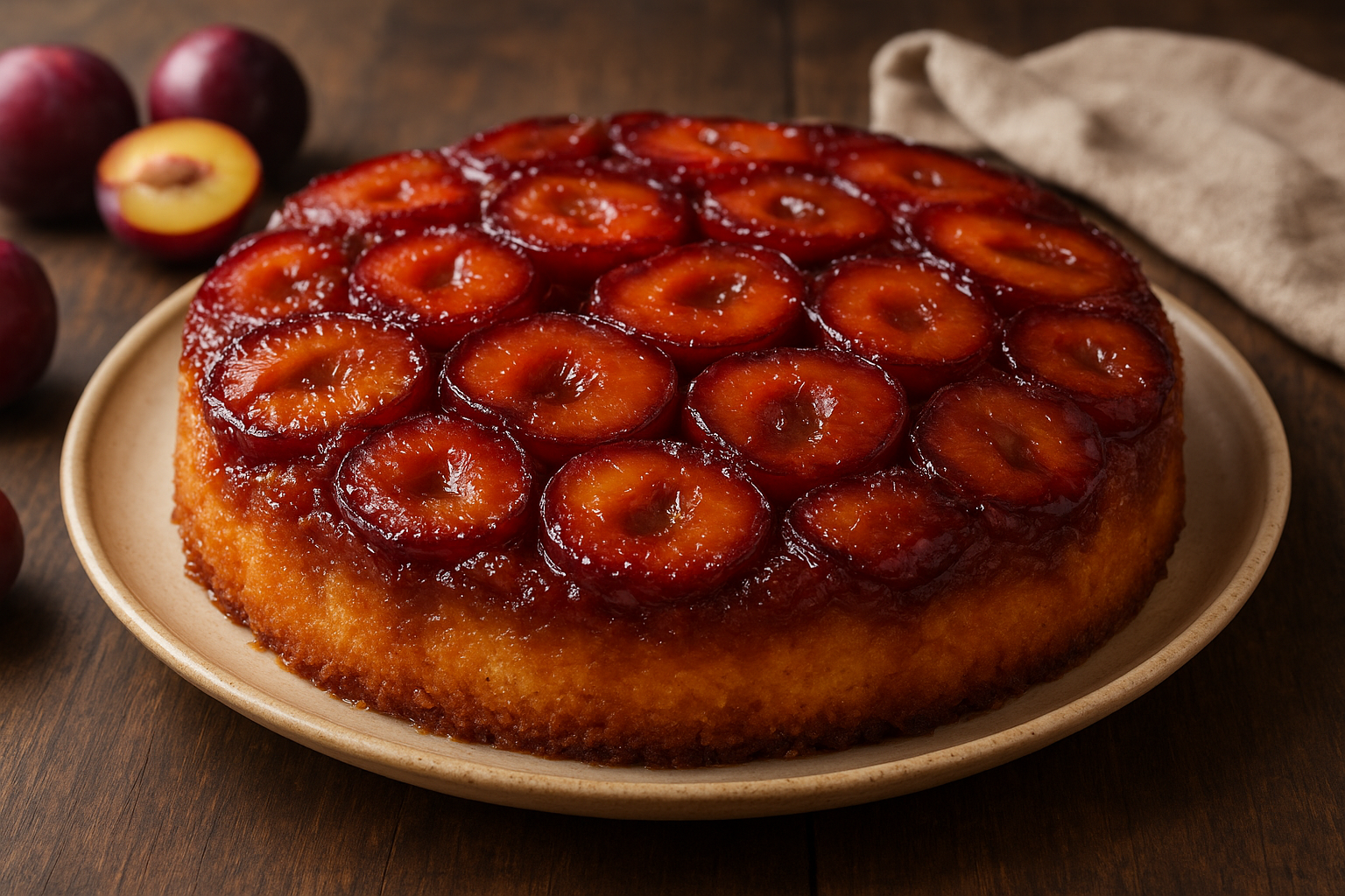 Sumário1. Introdução: Uma Viagem Doce ao Passado2. Doces da Vovó: Sabores que Aquecem o Coração3. Receita da Vovó: Bolo de Ameixa Invertido Caramelizado3.1 Ingredientes: O Segredo da Tradição3.2 Preparo: Magia no Forno da Vovó3.3 Dicas da Vovó: Truques e Variações para um Bolo Inesquecível4. Memórias de Infância: O Encanto do Cheirinho de Bolo5. Combinações Deliciosas: Como Servir o Bolo de Ameixa Invertido6. Conclusão: Compartilhando Tradição e Doçura 1. Introdução: Uma Viagem Doce ao Passado Meus netinhos queridos, fechem os olhos por um instante e imaginem o cheirinho de bolo recém-saído do forno, com aquele aroma doce que invade a casa inteira. Agora, visualizem a cena: um bolo dourado, brilhando de caramelo e coberto por ameixas suculentas... Esse é o Bolo de Ameixa Invertido, uma verdadeira joia da confeitaria caseira que atravessa gerações. Esse bolo não é apenas uma sobremesa: é uma viagem no tempo. Cada fatia nos leva de volta aos almoços de domingo na casa da vovó, onde o doce era o ponto alto do dia e todos se reuniam em volta da mesa, ansiosos pela primeira mordida. 2. Doces da Vovó: Sabores que Aquecem o Coração Ah, meus amores, os doces da vovó são feitos com carinho, paciência e aquele toque especial que só o tempo ensina. O Bolo de Ameixa Invertido é um clássico que encanta pela sua simplicidade e beleza. Ele combina o contraste perfeito: a doçura do caramelo, a leve acidez das ameixas e a maciez da massa. É um bolo que conquista não apenas o paladar, mas também os olhos, pois fica tão lindo que parece obra de arte. 3. Receita da Vovó: Bolo de Ameixa Invertido Caramelizado 3.1 Ingredientes: O Segredo da Tradição Para o caramelo e cobertura: 1 xícara de açúcar ½ xícara de água quente 8 a 10 ameixas frescas maduras, cortadas ao meio e sem caroço Para a massa: 3 ovos 1 xícara de açúcar ½ xícara de manteiga (em ponto de pomada) 1 xícara de leite 2 xícaras de farinha de trigo peneirada 1 colher de sopa de fermento em pó 1 pitadinha de sal 1 colher de chá de essência de baunilha (opcional) 3.2 Preparo: Magia no Forno da Vovó Em uma panela, prepare o caramelo: derreta o açúcar até dourar levemente, adicione a água quente com cuidado e mexa até formar um caramelo brilhante. Despeje o caramelo no fundo de uma forma redonda, espalhando bem. Em seguida, acomode as metades das ameixas sobre o caramelo, com a parte cortada para baixo. Bata os ovos, o açúcar e a manteiga até obter um creme claro e fofo. Acrescente o leite e, aos poucos, a farinha peneirada com o sal. Misture delicadamente. Finalize com o fermento e a essência de baunilha. Despeje a massa sobre as ameixas e leve ao forno preaquecido a 180 °C por aproximadamente 40 minutos, ou até dourar e passar no teste do palito. Espere amornar e desenforme com cuidado, revelando a cobertura caramelizada de ameixas. 3.3 Dicas da Vovó: Truques e Variações para um Bolo Inesquecível Use ameixas frescas para um sabor mais suave ou ameixas secas hidratadas para um resultado mais intenso. Experimente substituir parte do leite por suco de laranja: dá um toque cítrico maravilhoso. Se quiser um bolo ainda mais aromático, adicione uma pitada de canela em pó na massa. Para os mais ousados, finalize com um fio de rum ou licor de ameixa sobre o bolo já pronto. 4. Memórias de Infância: O Encanto do Cheirinho de Bolo Quando eu era menina, lembro que minha mãe colocava o bolo para assar e toda a vizinhança parecia sentir o perfume. Era impossível resistir: a cada minuto no forno, o doce tomava conta da casa, trazendo aconchego e alegria. Na hora de virar o bolo da forma, sempre havia uma expectativa: será que vai sair perfeito? E quando saía, com aquela cobertura brilhante e as ameixas reluzentes, parecia pura magia. 5. Combinações Deliciosas: Como Servir o Bolo de Ameixa Invertido Esse bolo é tão versátil que pode ser servido de várias formas: Com um cafezinho fresco: clássico e acolhedor. Com uma bola de sorvete de creme ou baunilha: contraste irresistível do quente com o frio. Com chantilly caseiro: leve e delicado. Com um chá da tarde: perfeito para reunir a família. 6. Conclusão: Compartilhando Tradição e Doçura O Bolo de Ameixa Invertido é mais que uma receita: é um convite para reviver memórias, criar momentos e espalhar amor. Preparar esse bolo é trazer a tradição para dentro de casa e adoçar a vida de quem você ama. Não esqueçam, meus netinhos: compartilhem essa receita com amigos e familiares, deixem seu comentário e contem como ficou o bolo de vocês. A vovó adora saber das histórias que nascem na cozinha! Dificuldade: Fácil Tempo de Preparo: 20 minutos Tempo de Cozimento: 40 minutos Porções: 10 fatias Palavras-chave: bolo de ameixa invertido, receita de bolo fácil, bolo caramelizado, sobremesas da vovó, doces caseiros, bolo para café da tarde, receita tradicional, bolo fofinho