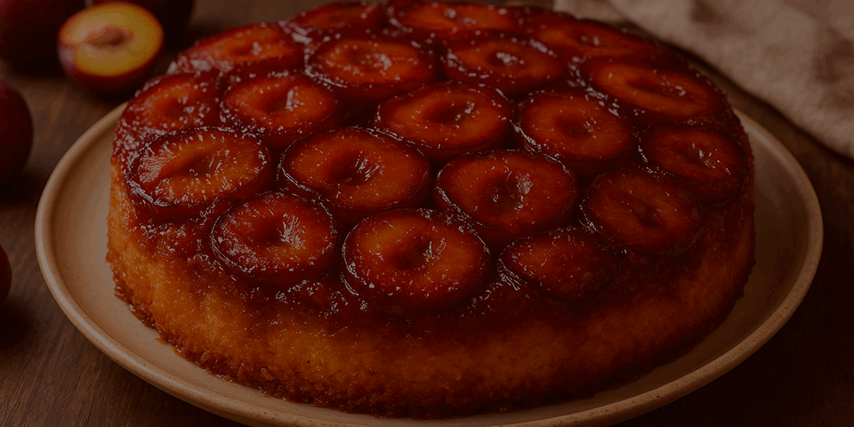 Doces da Vovó Bolo de Ameixa Invertido Plum Upside Down Cake Receita Completa